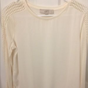 Loft white long sleeve top